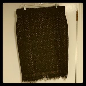 Lace pencil skirt